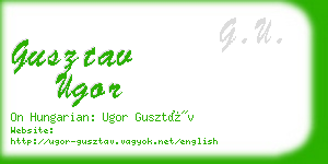 gusztav ugor business card